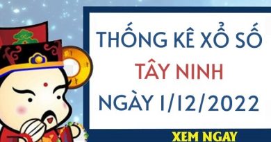 Thống kê xổ số Tây Ninh ngày 1/12/2022 thứ 5 hôm nay